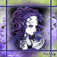 Purple-girl animovaný GIF