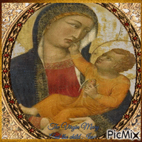 Concours : La Vierge Marie et l'enfant Jésus GIF animé