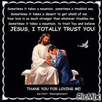 Trust Jesus - GIF animado grátis