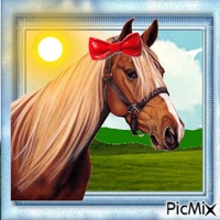 Tableau cheval - GIF animé gratuit