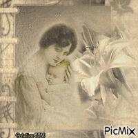 Une maman et son bébé par BBM GIF animé