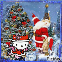 Hello Kitty - Christmas - GIF animé gratuit