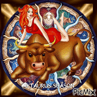 Signe astrologique du Taureau animovaný GIF