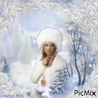Portrait hivernal par BBM geanimeerde GIF