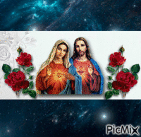Jesus Blessed mother - Бесплатни анимирани ГИФ
