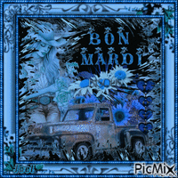 bon mardi bisous - Бесплатный анимированный гифка