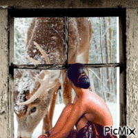 Watching Winter Through the Window - Bezmaksas animēts GIF