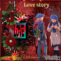 Love story animowany gif