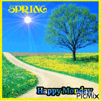 Spring - Happy Monday - Gratis animerad GIF
