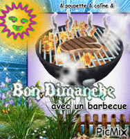 bon dimanche avec un barbecue animovaný GIF