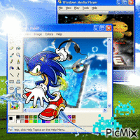 Frutiger Sonic animovaný GIF