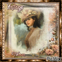 Vintage Woman - GIF เคลื่อนไหวฟรี