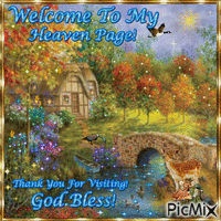 Welcome To My Heaven Page! анимированный гифка