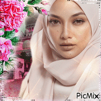Porträt einer muslimischen Frau - Darmowy animowany GIF