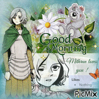 Mithrun loves you. Good morning animerad GIF
