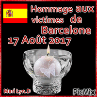 hommage aux victimes de BARCELONE 17 AOUT 2017 animowany gif