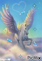 White Pegasus4 - 免费动画 GIF
