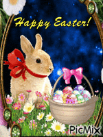 Happy Easter!🙂🐰🐰 animovaný GIF