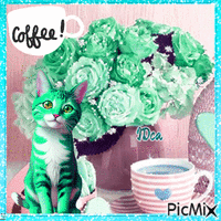 Coffee flowers animēts GIF
