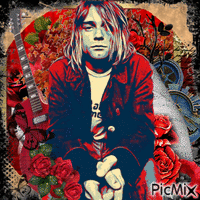 Kurt Cobain art by daisy - Gratis geanimeerde GIF