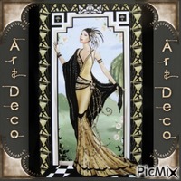 Art Deco in black and gold - 免费PNG