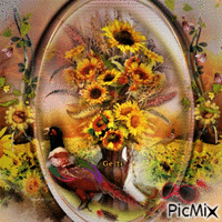 Sunflowers GIF animado