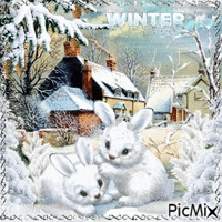 hiver paysage - GIF animé gratuit