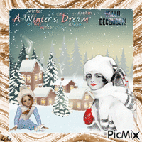A Winters Dream. Hello December. animovaný GIF