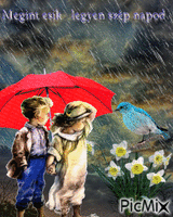 Esik az eső - Bezmaksas animēts GIF