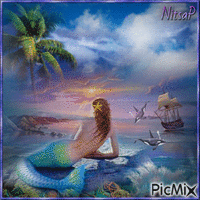 mermaid in the afternoon -Contest - GIF animado gratis