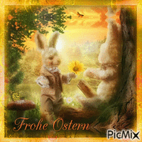 Frohe Ostern - Ingyenes animált GIF