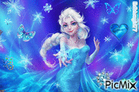 La reine des neiges - Bezmaksas animēts GIF