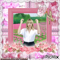 ♠Taylor Swift in a Pink Rose Garden♠