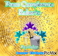 Buon Compleanno Roberto - 無料のアニメーション GIF