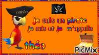 je suis un pirate et je m'appelle theo - Darmowy animowany GIF