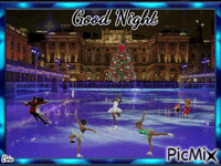 Noel à la patinoire animált GIF