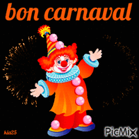 carnaval clown animovaný GIF