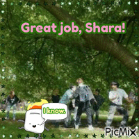Great job, Shara! GIF animé