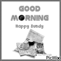 Good Morning---Happy Sunday анимированный гифка