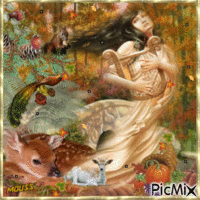 ELFE des FORETS D' AUTOMNE 动画 GIF