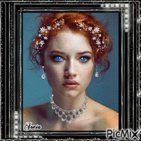 Red hair girl 🌹 - Gratis animeret GIF