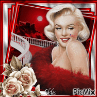 Marilyn Monroe en rouge