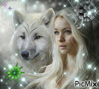 loup blanc - Gratis animeret GIF