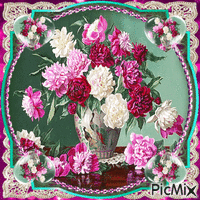 Art - Bouquet de Pivoines colorées