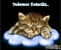 dobranoc koteczku - Ingyenes animált GIF