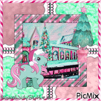 {{{♣Christmas Minty at the Station♣}}} анимиран GIF