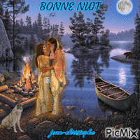BONNE NUIT INDIENS - Бесплатный анимированный гифка