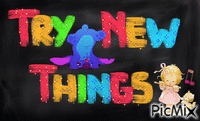 Try New Things animovaný GIF