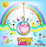 Love and Peace - Gratis animerad GIF