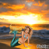 Mermaid анимиран GIF